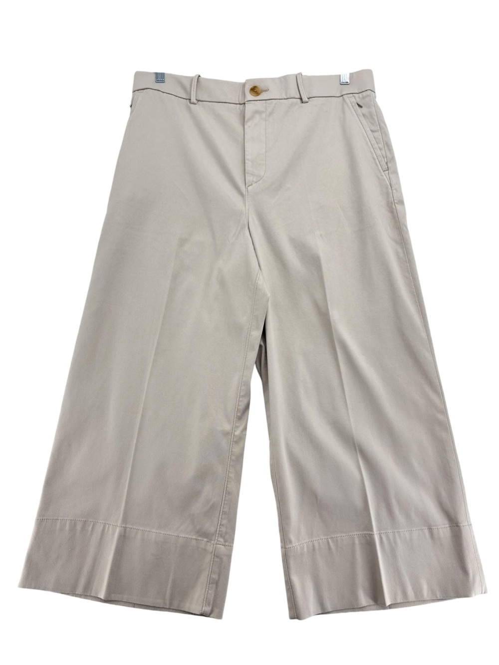 SPANX Supersmooth Stretch Twill Cropped Wide Leg Pant Colour Bone Petite 1X - Picture 3 of 16